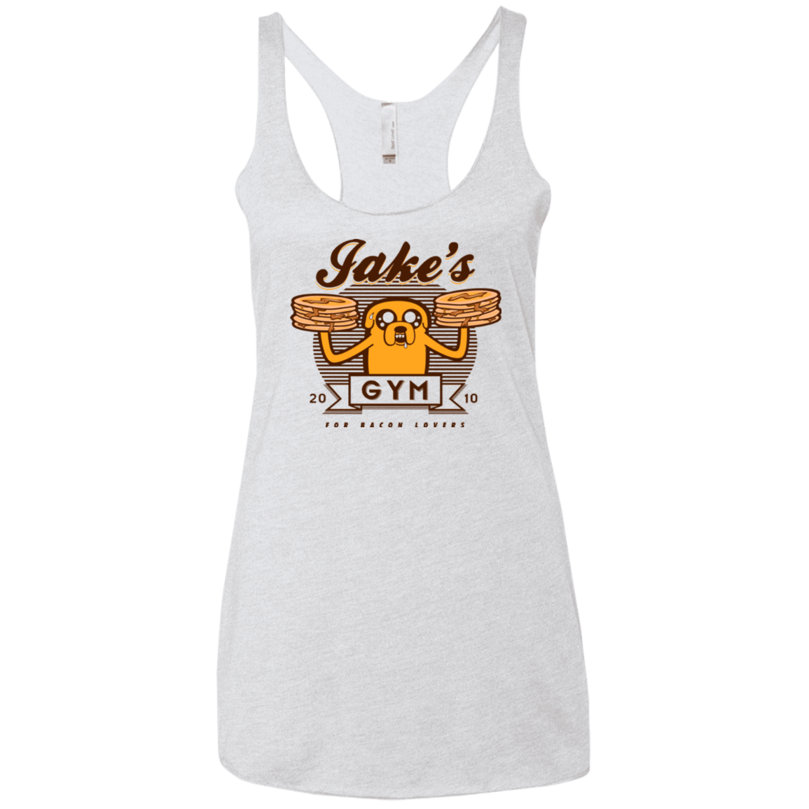 T-Shirts Heather White / X-Small Bacon lovers gym Women's Triblend Racerback Tank