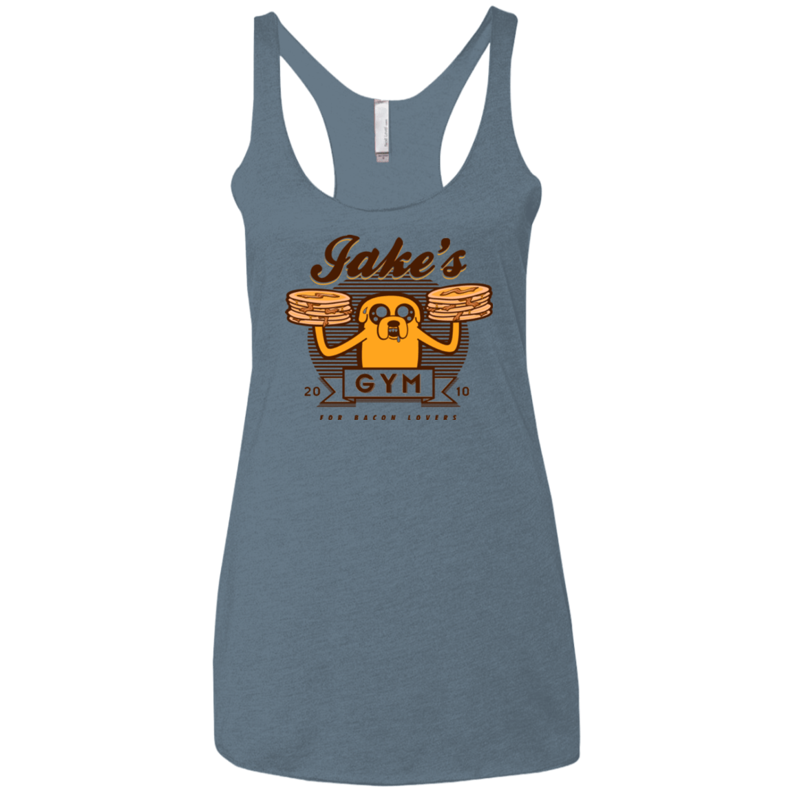T-Shirts Indigo / X-Small Bacon lovers gym Women's Triblend Racerback Tank