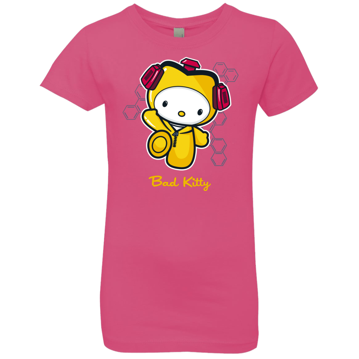 T-Shirts Hot Pink / YXS Bad Kitty Girls Premium T-Shirt