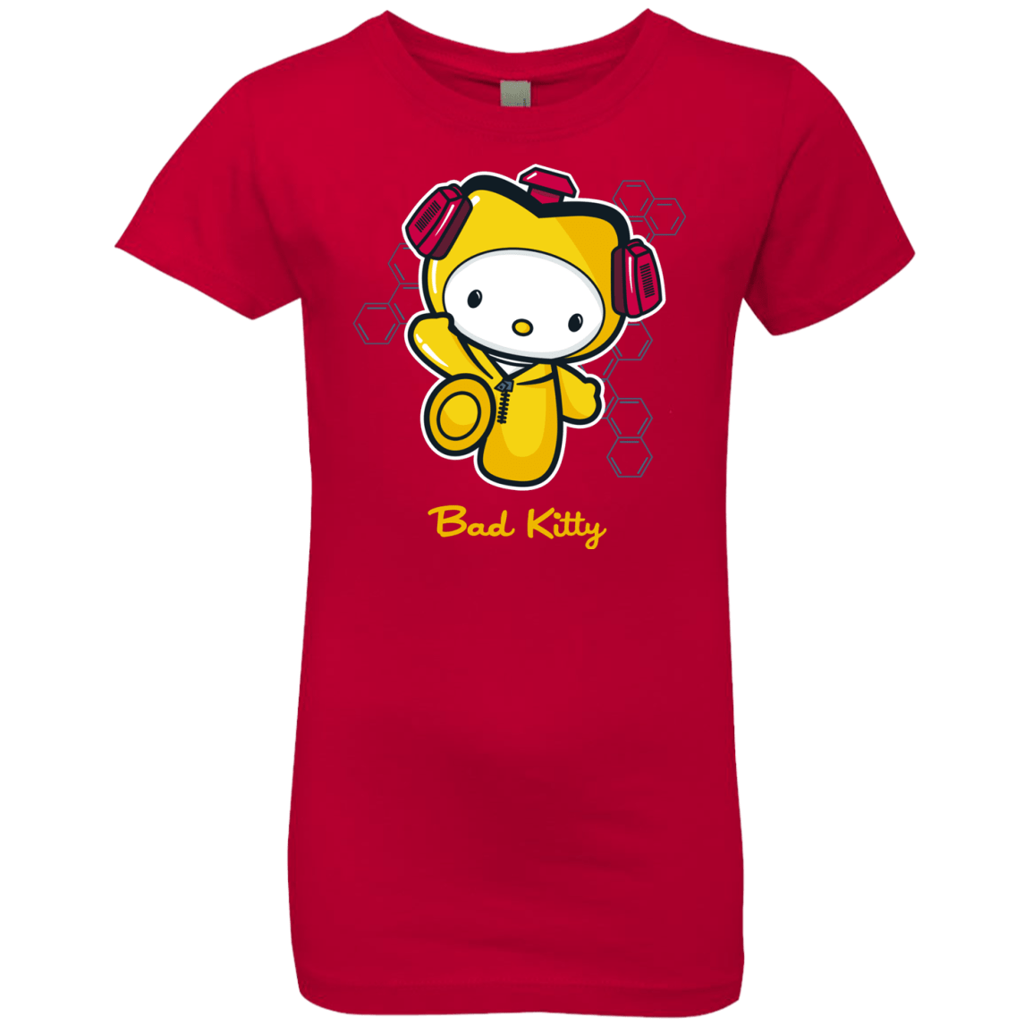 T-Shirts Red / YXS Bad Kitty Girls Premium T-Shirt