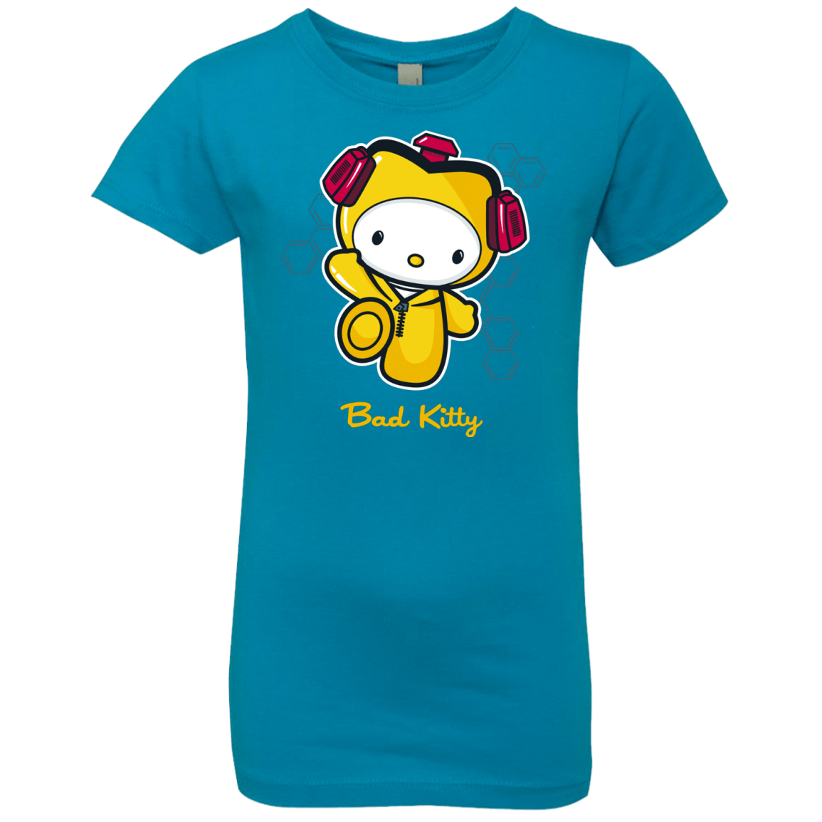T-Shirts Turquoise / YXS Bad Kitty Girls Premium T-Shirt