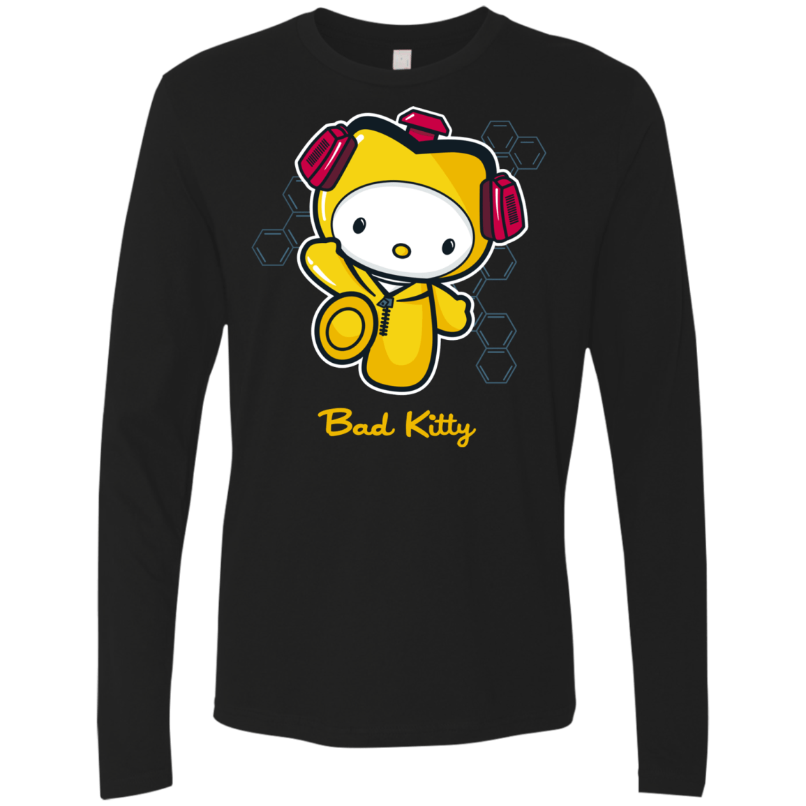 T-Shirts Black / Small Bad Kitty Men's Premium Long Sleeve
