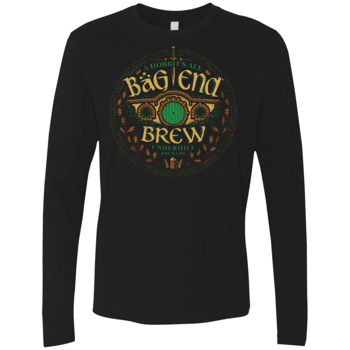 T-Shirts Black / Small Bag End Brew Men's Premium Long Sleeve