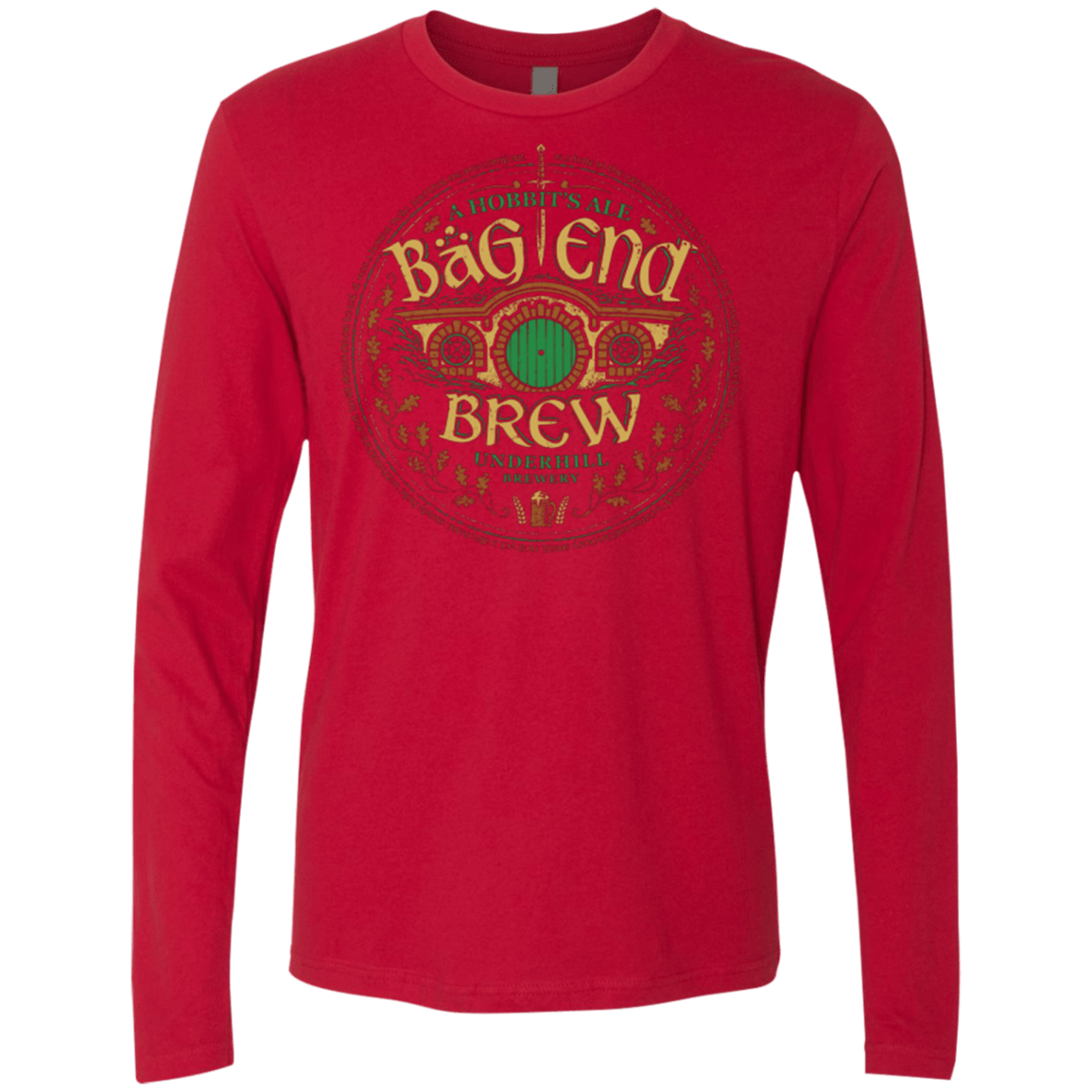 T-Shirts Red / Small Bag End Brew Men's Premium Long Sleeve