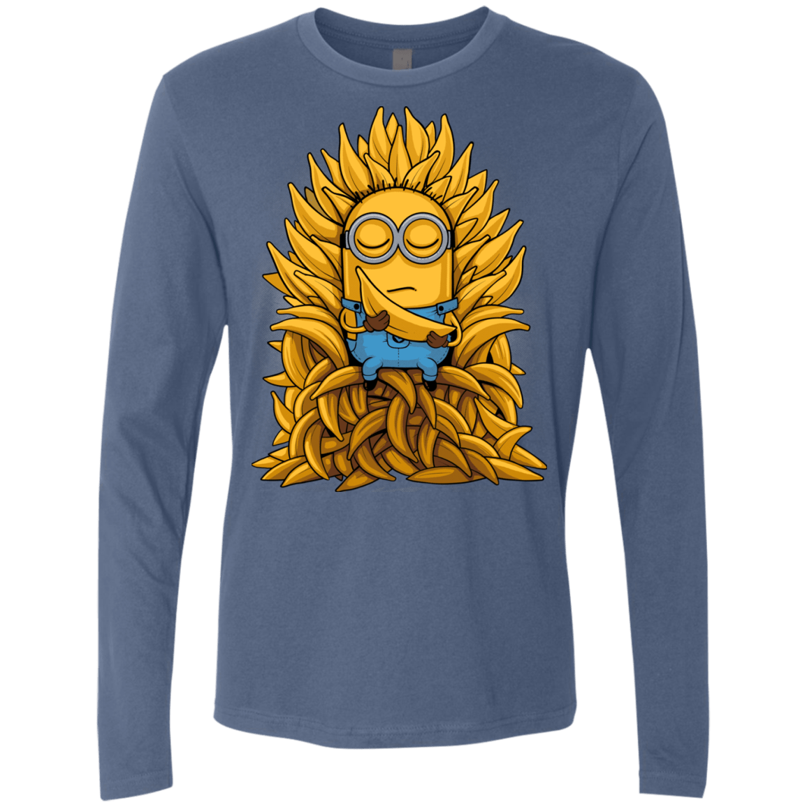 T-Shirts Indigo / Small Banana Throne Men's Premium Long Sleeve