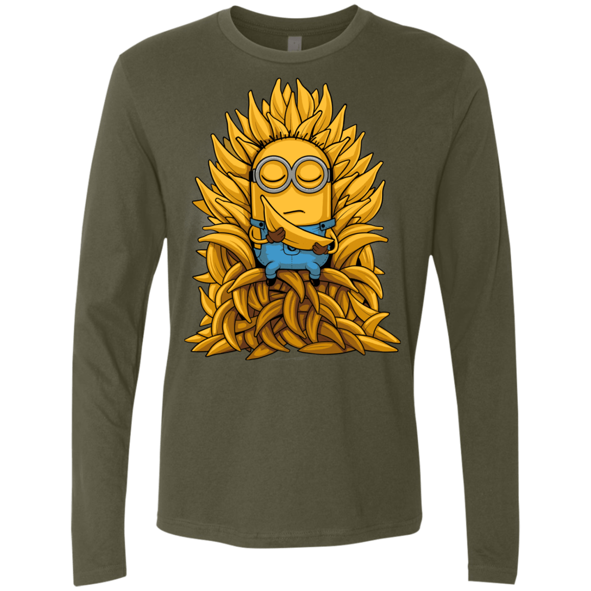 T-Shirts Military Green / Small Banana Throne Men's Premium Long Sleeve