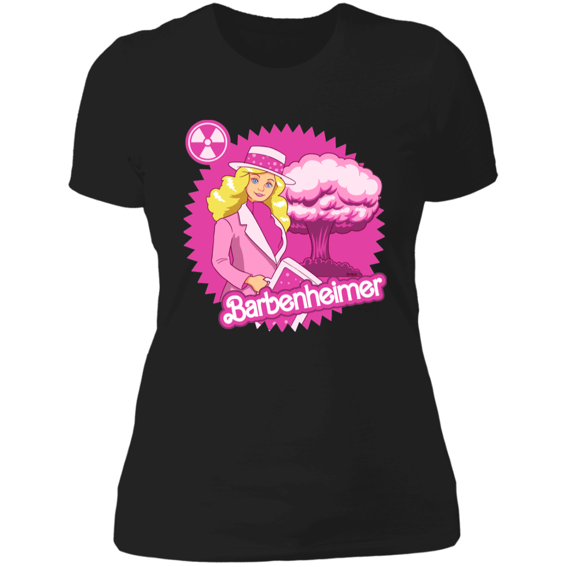 T-Shirts Black / X-Small Barbenheimer Bomb Women's Premium T-Shirt