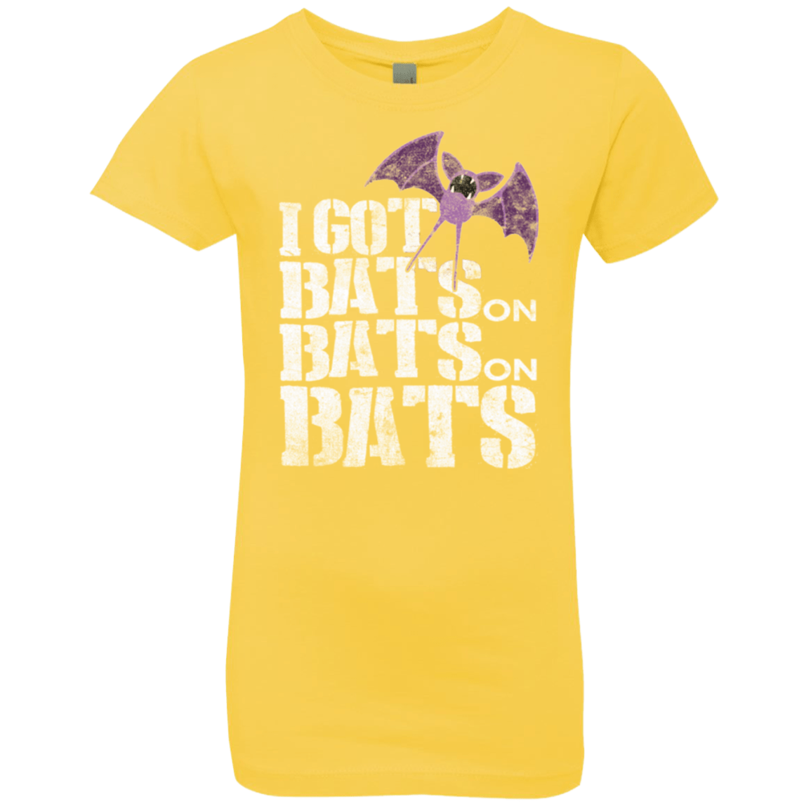 T-Shirts Vibrant Yellow / YXS Bats on Bats on Bats Girls Premium T-Shirt