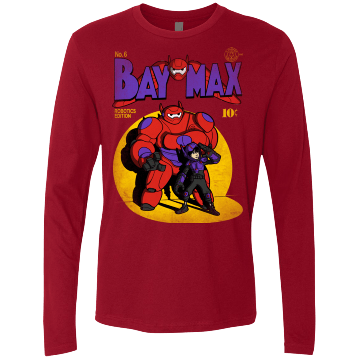 T-Shirts Cardinal / Small Baymax Number 9 Men's Premium Long Sleeve