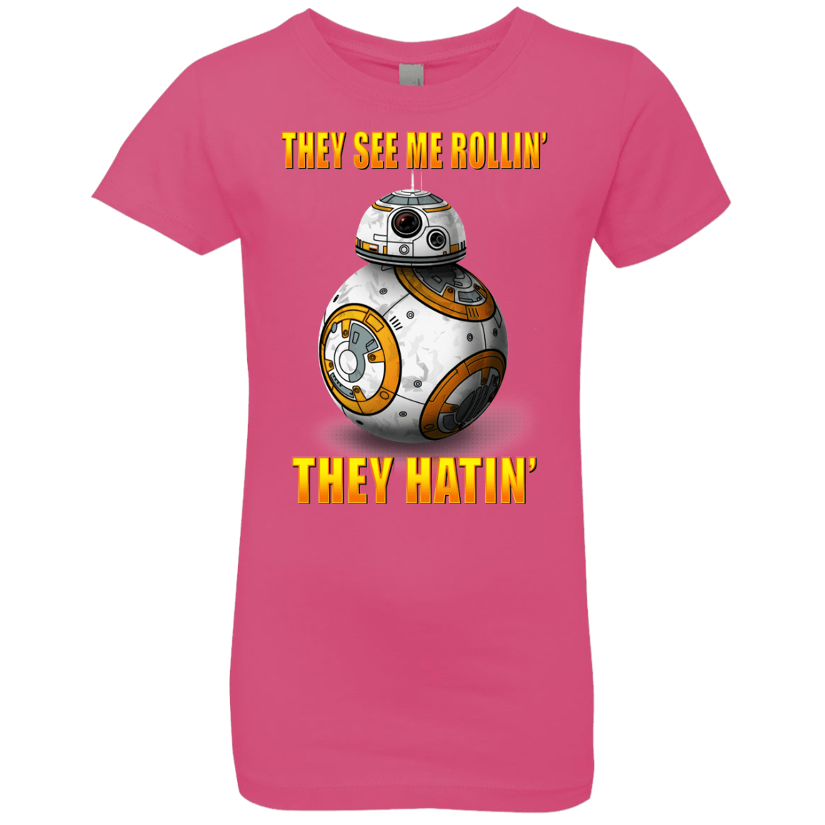 T-Shirts Hot Pink / YXS BB8TSMR Girls Premium T-Shirt