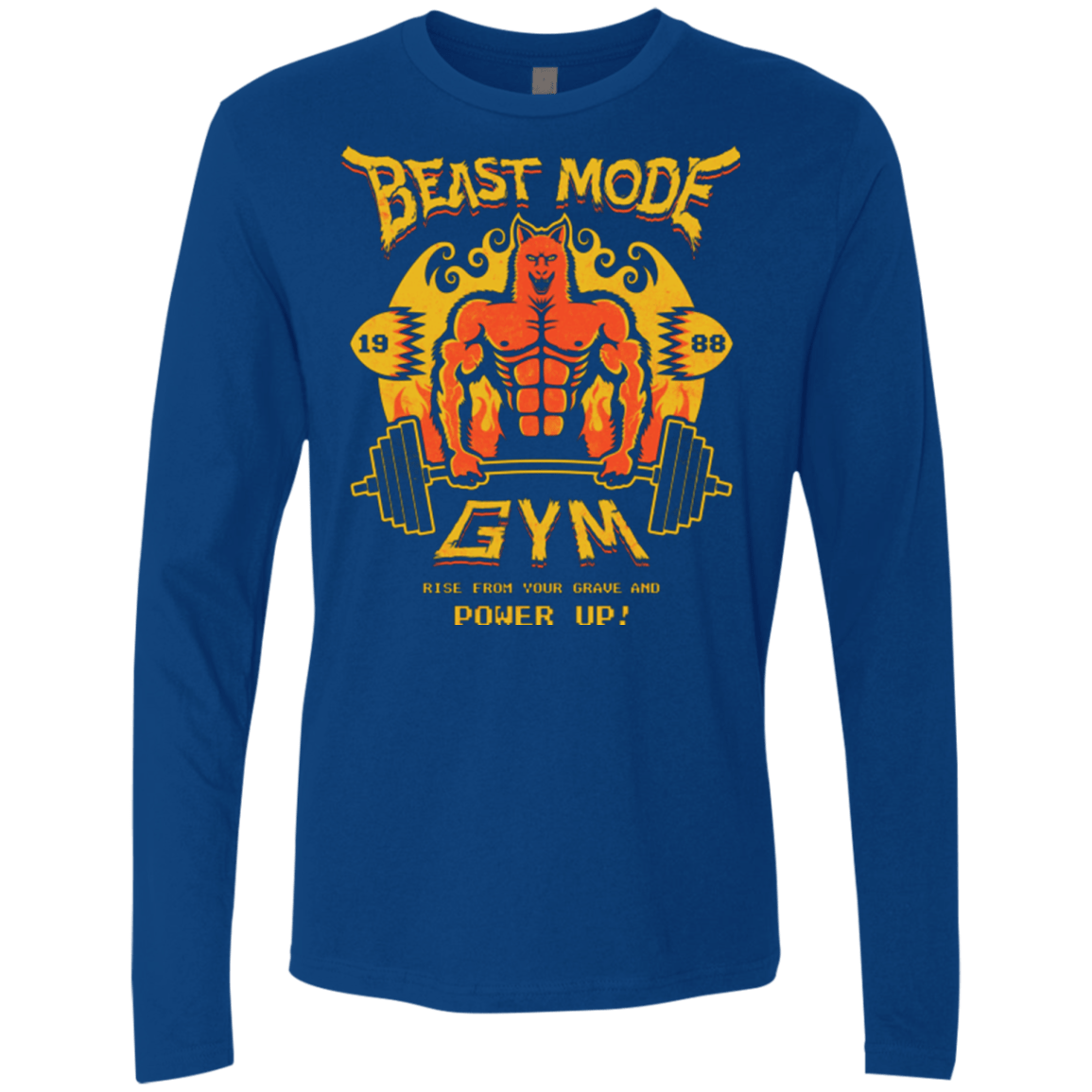 T-Shirts Royal / Small Beast Mode Gym Men's Premium Long Sleeve