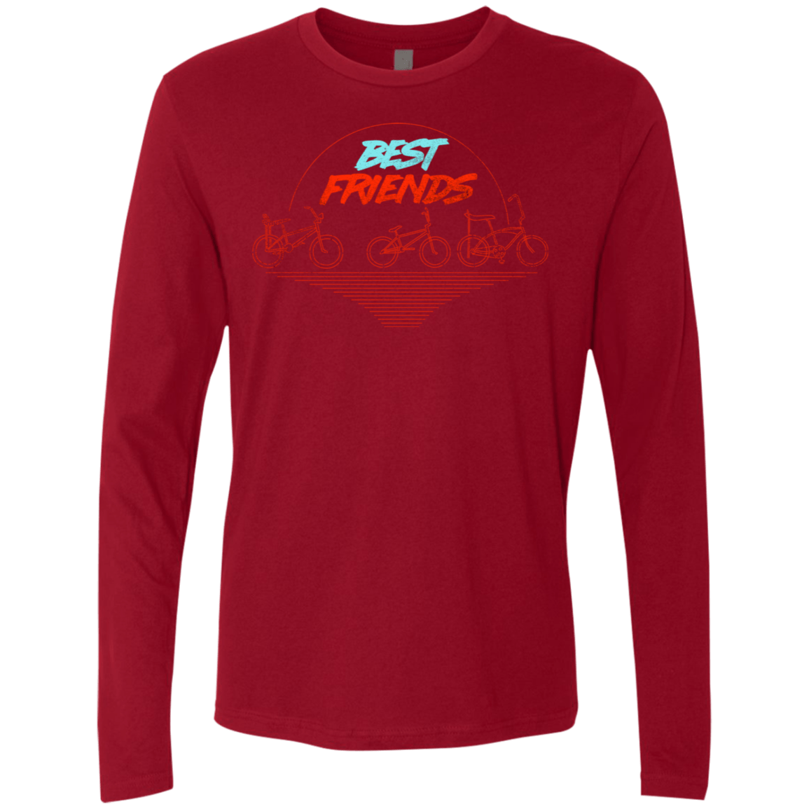 T-Shirts Cardinal / S Best Friends Men's Premium Long Sleeve
