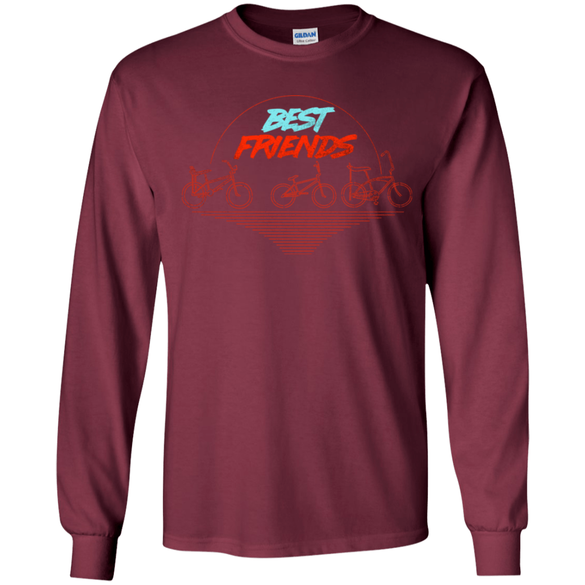 T-Shirts Maroon / YS Best Friends Youth Long Sleeve T-Shirt