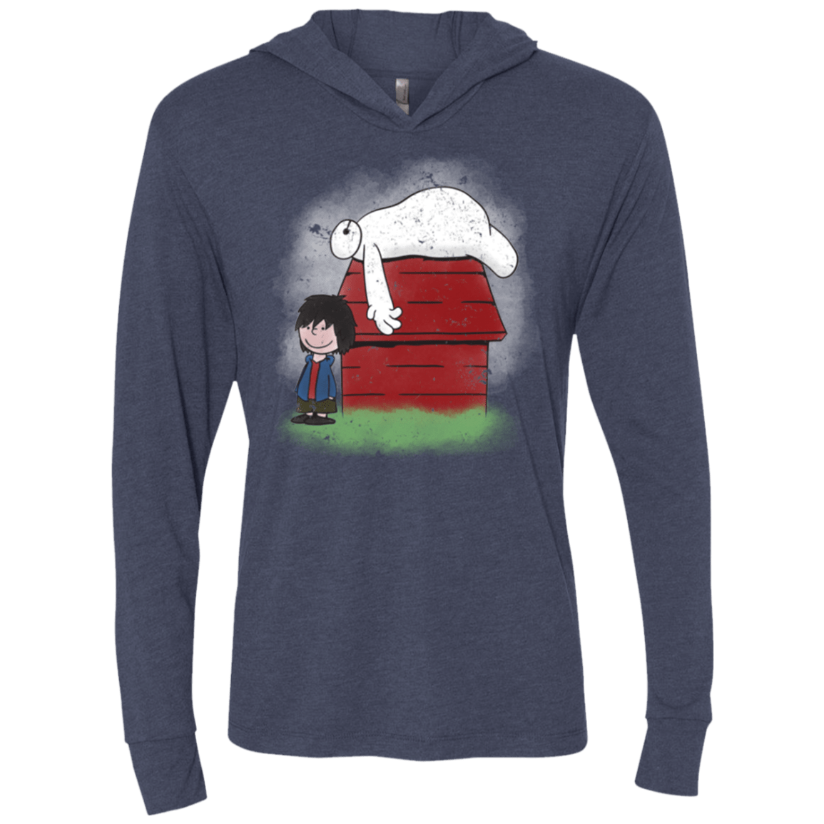 T-Shirts Vintage Navy / X-Small Big Peanut 6 Triblend Long Sleeve Hoodie Tee