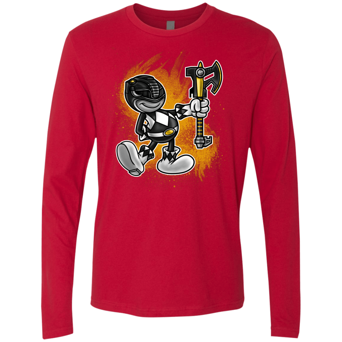 T-Shirts Red / Small Black Ranger Artwork Men's Premium Long Sleeve
