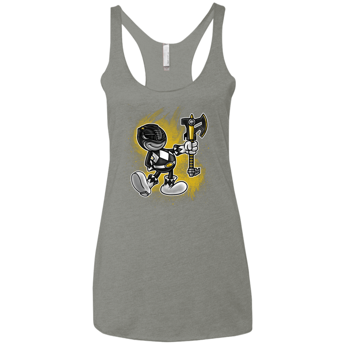 T-Shirts Venetian Grey / X-Small Black Ranger Artwork Women's Triblend Racerback Tank