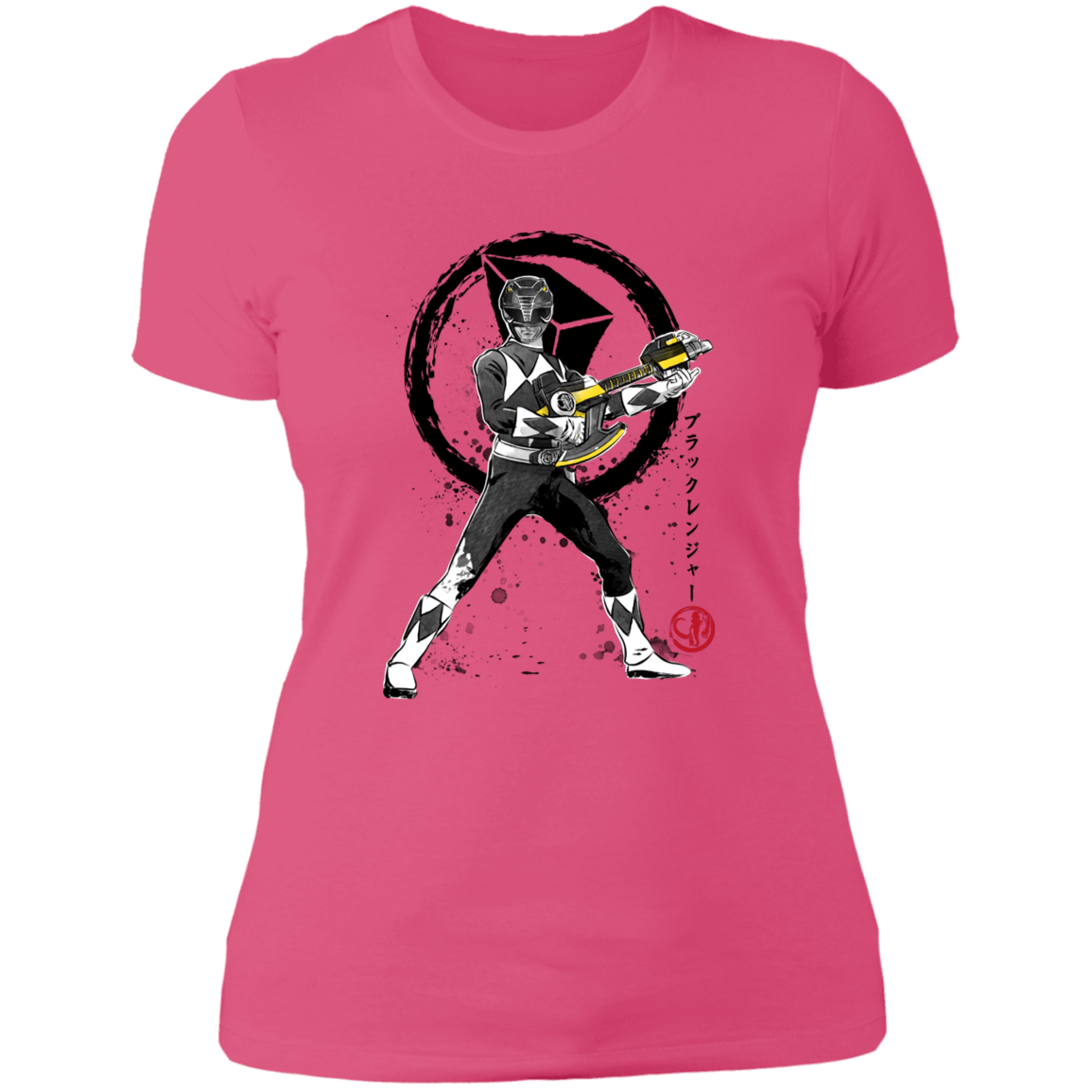 T-Shirts Hot Pink / S Black Ranger sumi-e Women's Premium T-Shirt
