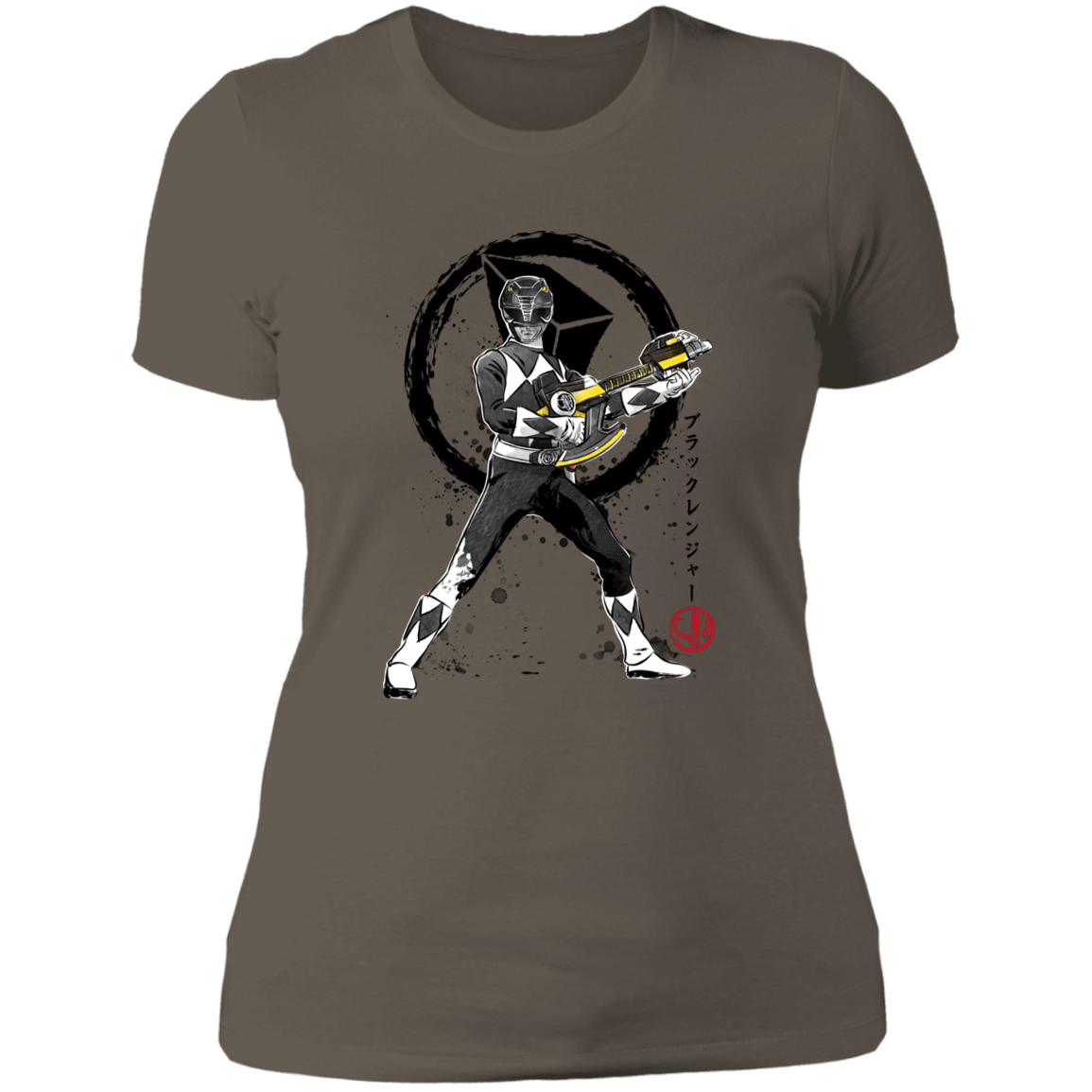 T-Shirts Warm Grey / S Black Ranger sumi-e Women's Premium T-Shirt