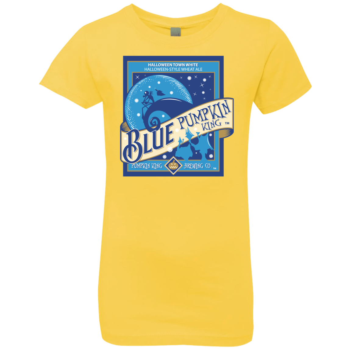 T-Shirts Vibrant Yellow / YXS Blue Pumpkin King Girls Premium T-Shirt