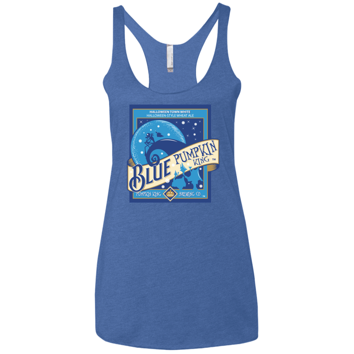 T-Shirts Vintage Royal / X-Small Blue Pumpkin King Women's Triblend Racerback Tank
