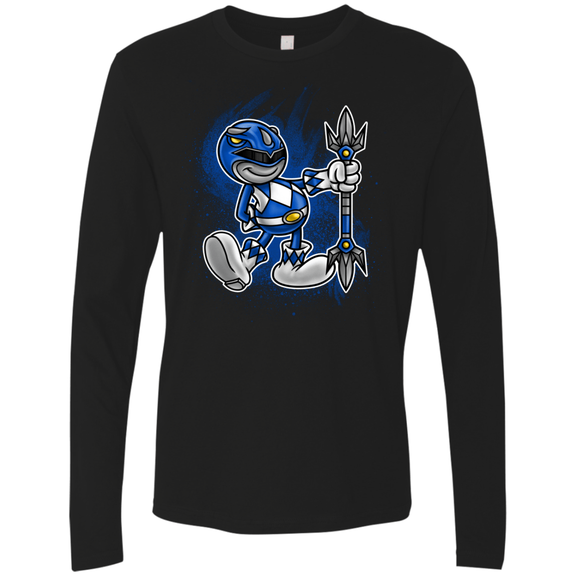 T-Shirts Black / Small Blue Ranger Artwork Men's Premium Long Sleeve