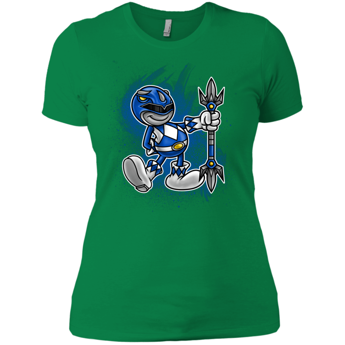 T-Shirts Kelly Green / X-Small Blue Ranger Artwork Women's Premium T-Shirt