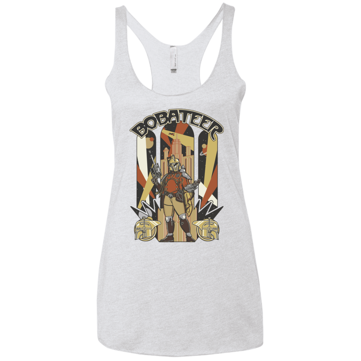 T-Shirts Heather White / X-Small Bobateer Women's Triblend Racerback Tank