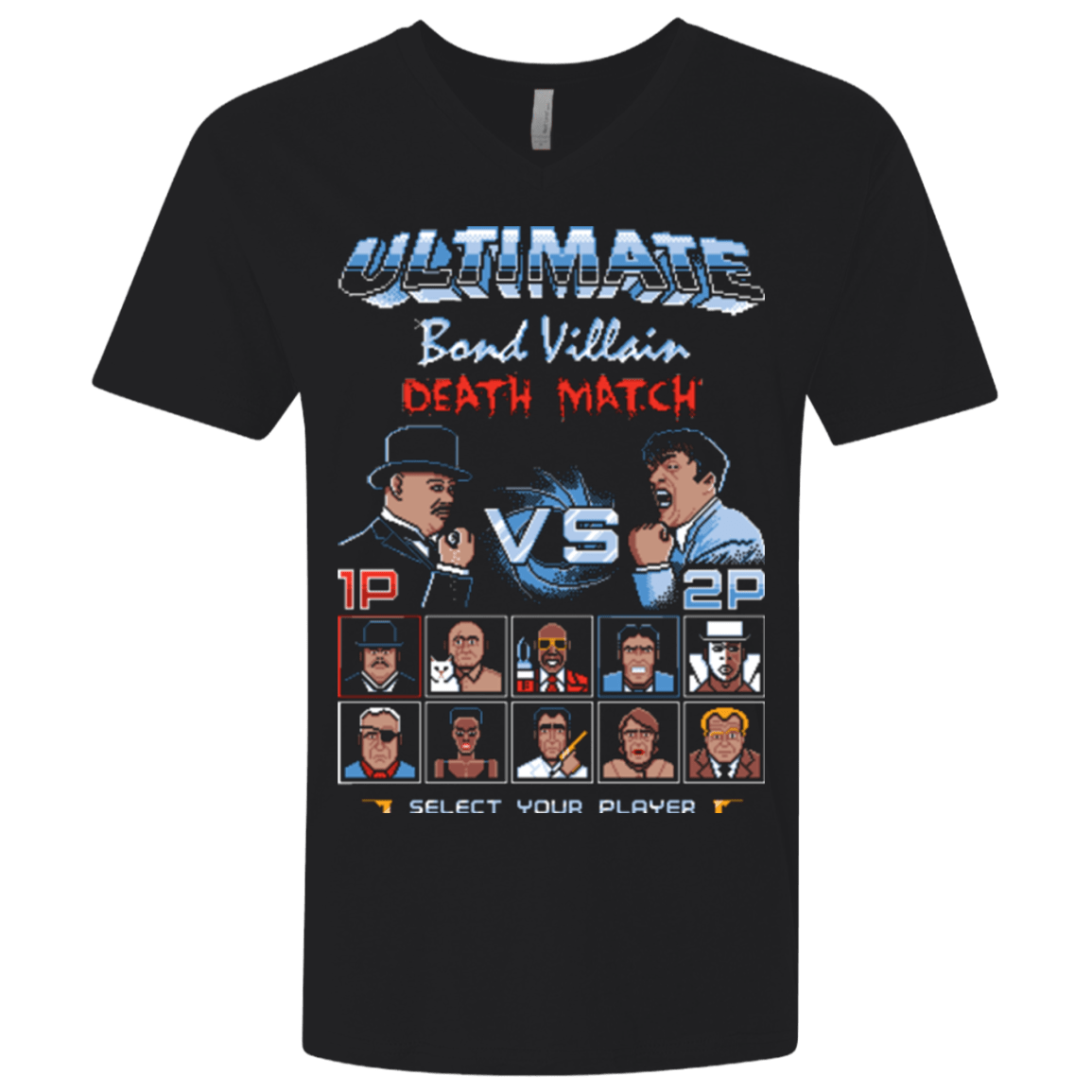 T-Shirts Black / X-Small Bond Villain Death Match Men's Premium V-Neck