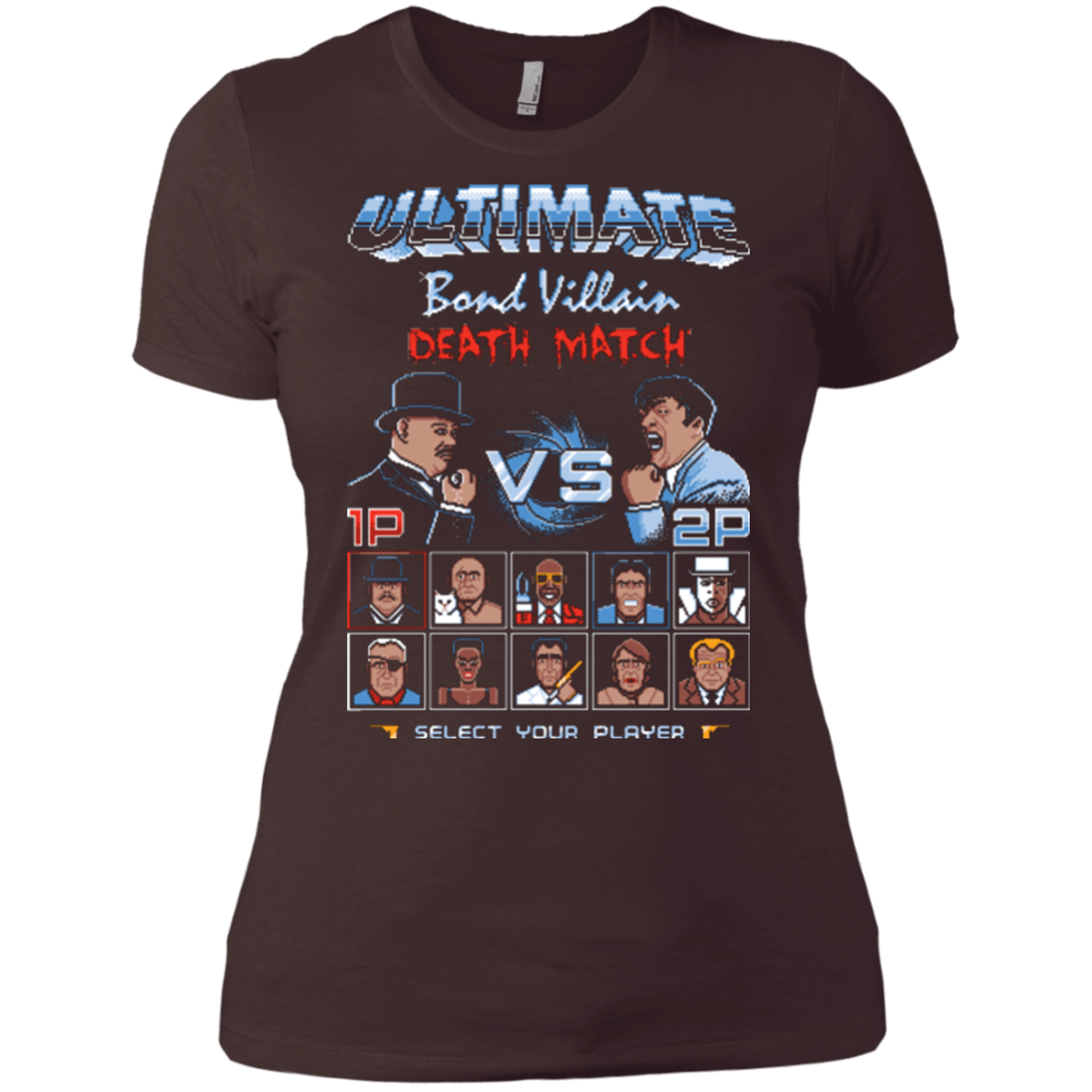 T-Shirts Dark Chocolate / X-Small Bond Villain Death Match Women's Premium T-Shirt
