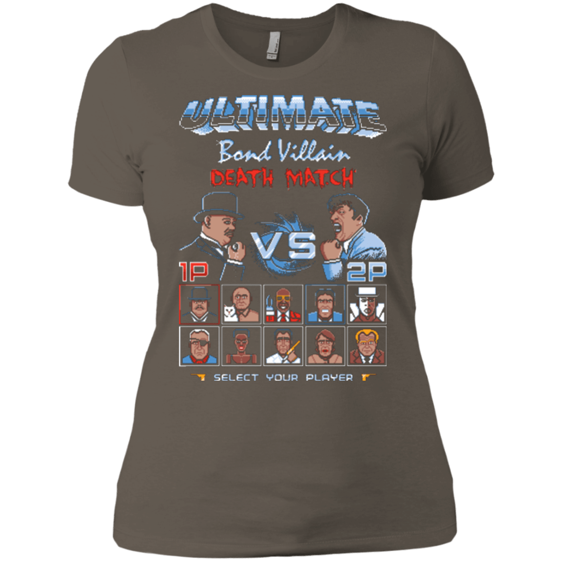 T-Shirts Warm Grey / X-Small Bond Villain Death Match Women's Premium T-Shirt