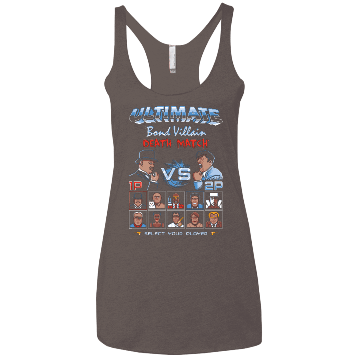 T-Shirts Macchiato / X-Small Bond Villain Death Match Women's Triblend Racerback Tank