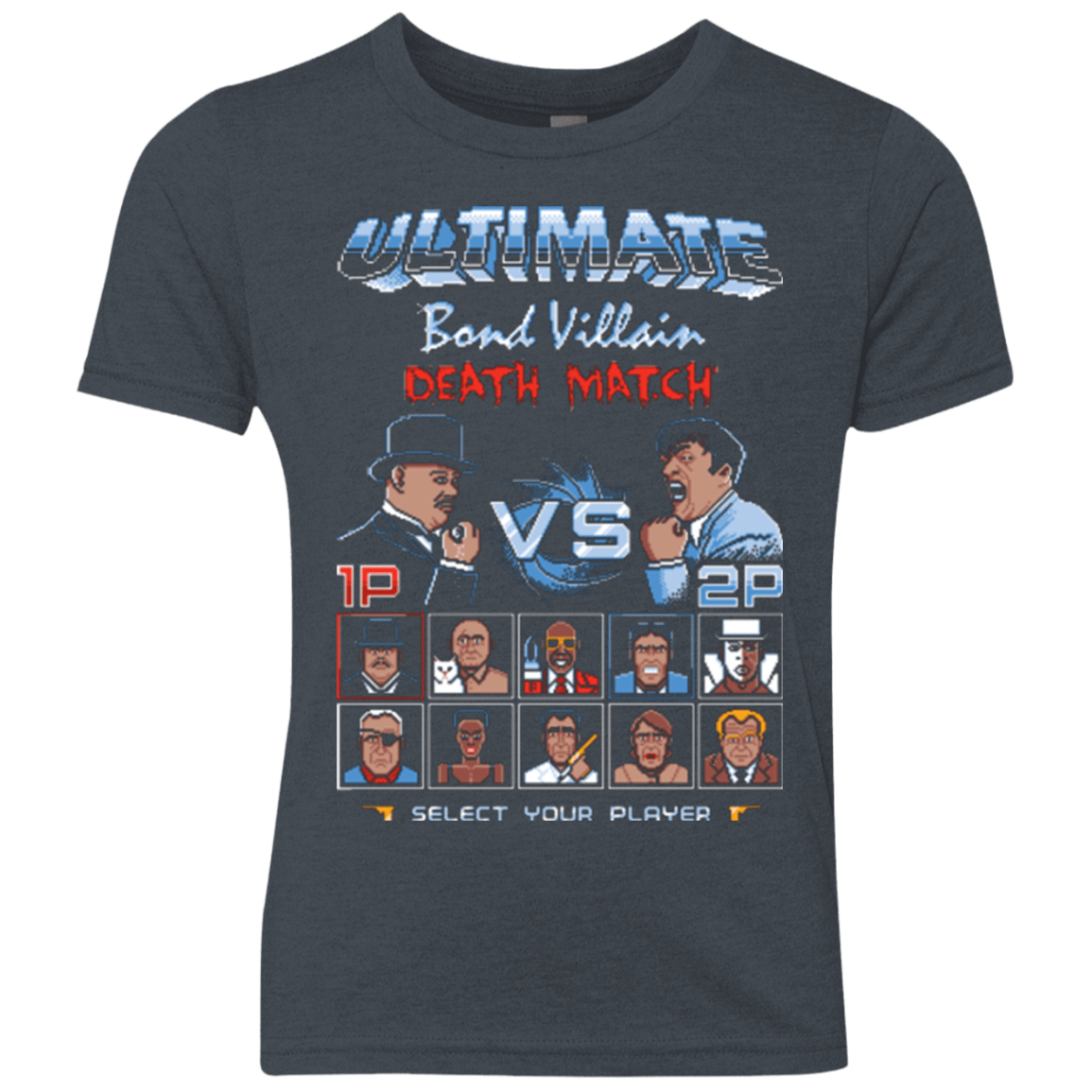 T-Shirts Vintage Navy / YXS Bond Villain Death Match Youth Triblend T-Shirt