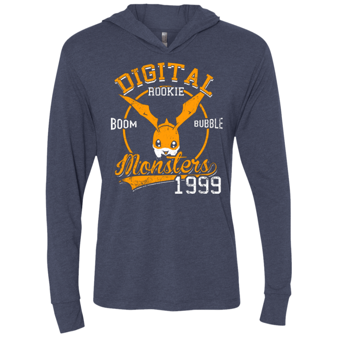 T-Shirts Vintage Navy / X-Small BOOM BUBBLE Triblend Long Sleeve Hoodie Tee