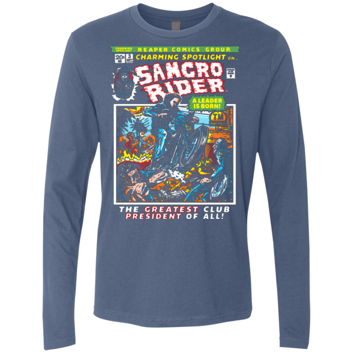 T-Shirts Indigo / Small Born Leader Men's Premium Long Sleeve