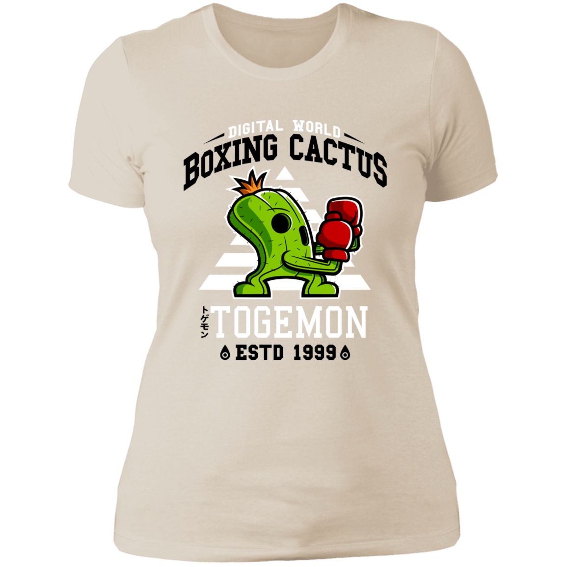 T-Shirts Ivory/ / S Boxing Digital Cactus Monster Women's Premium T-Shirt
