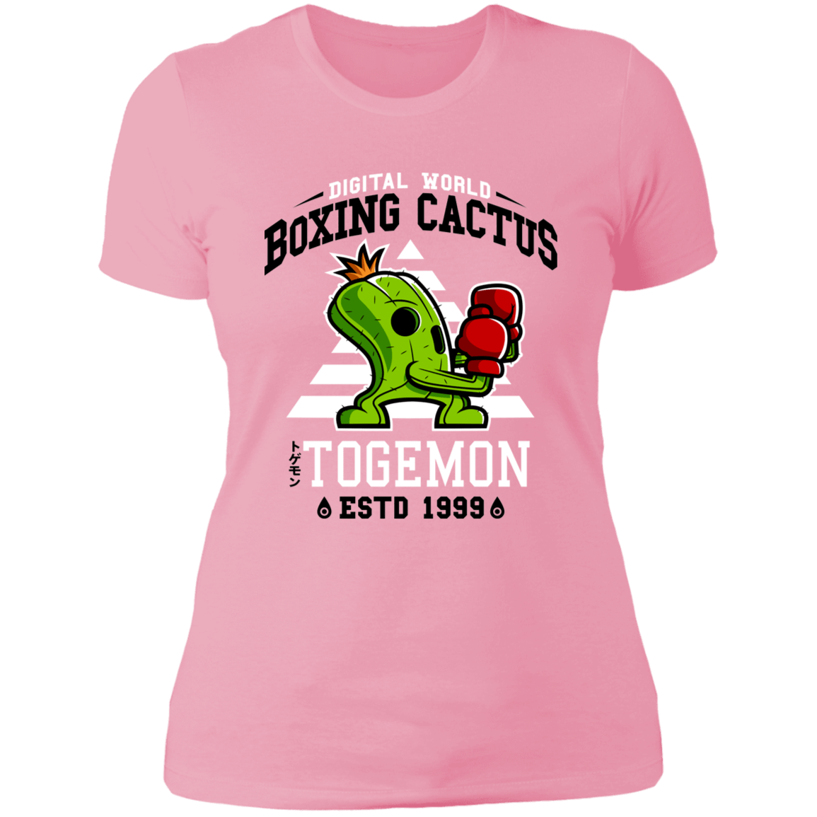 T-Shirts Light Pink / S Boxing Digital Cactus Monster Women's Premium T-Shirt