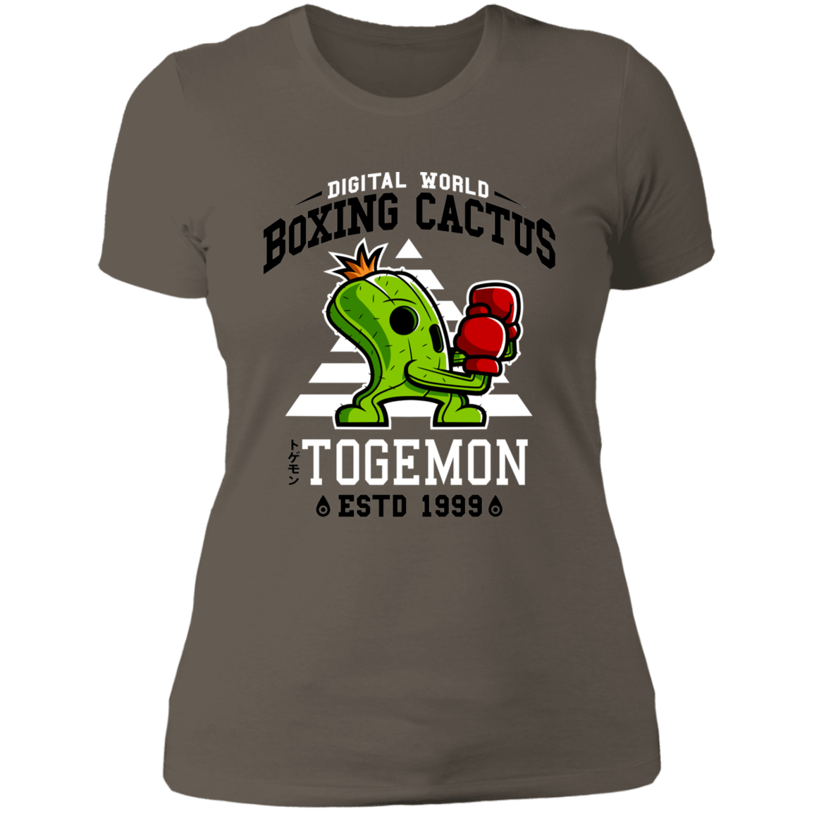 T-Shirts Warm Grey / S Boxing Digital Cactus Monster Women's Premium T-Shirt