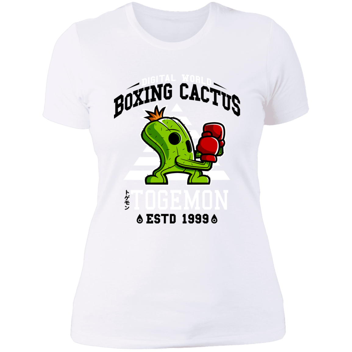 T-Shirts White / S Boxing Digital Cactus Monster Women's Premium T-Shirt