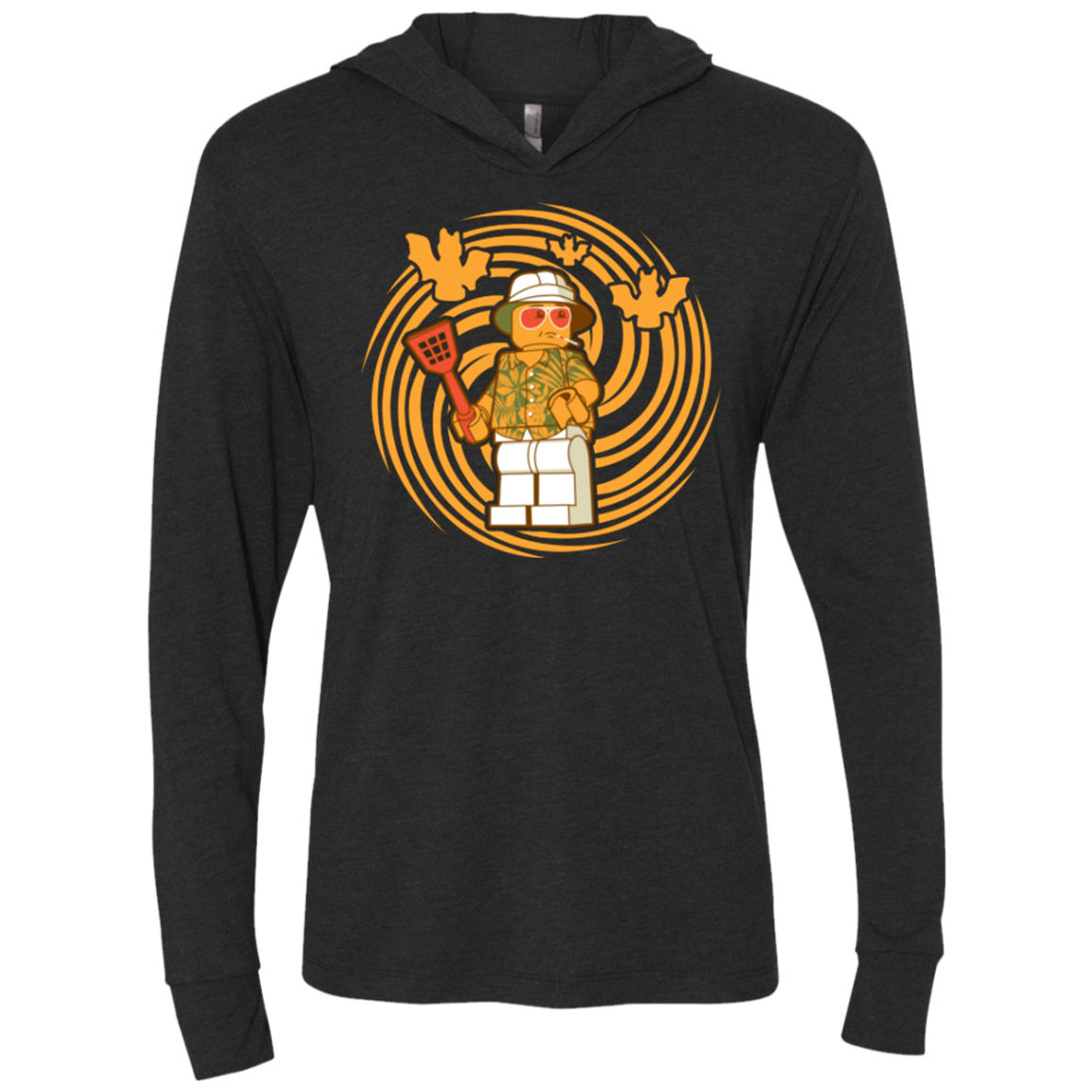 T-Shirts Vintage Black / X-Small Brick Country Triblend Long Sleeve Hoodie Tee