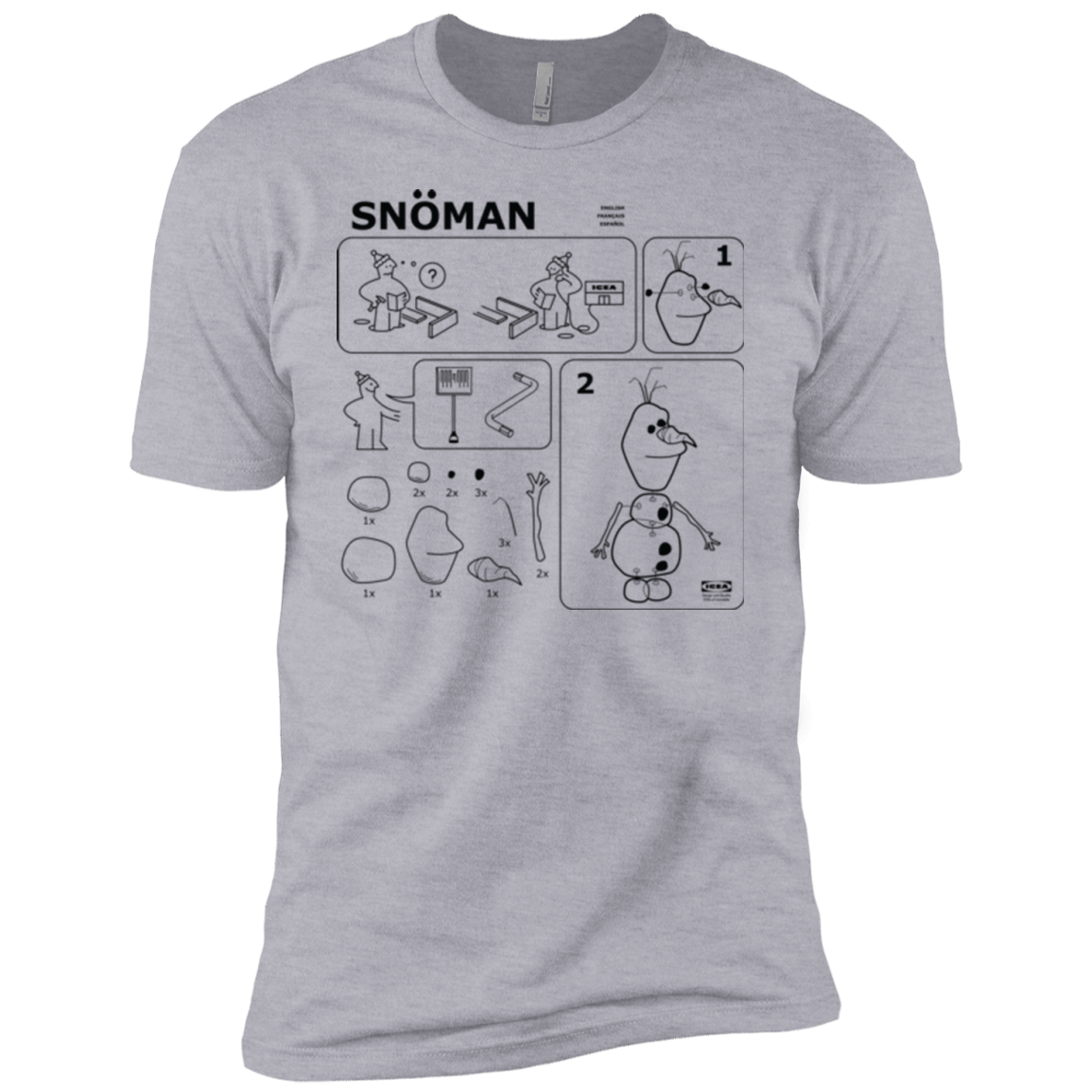 T-Shirts Heather Grey / YXS Build a Snowman Boys Premium T-Shirt