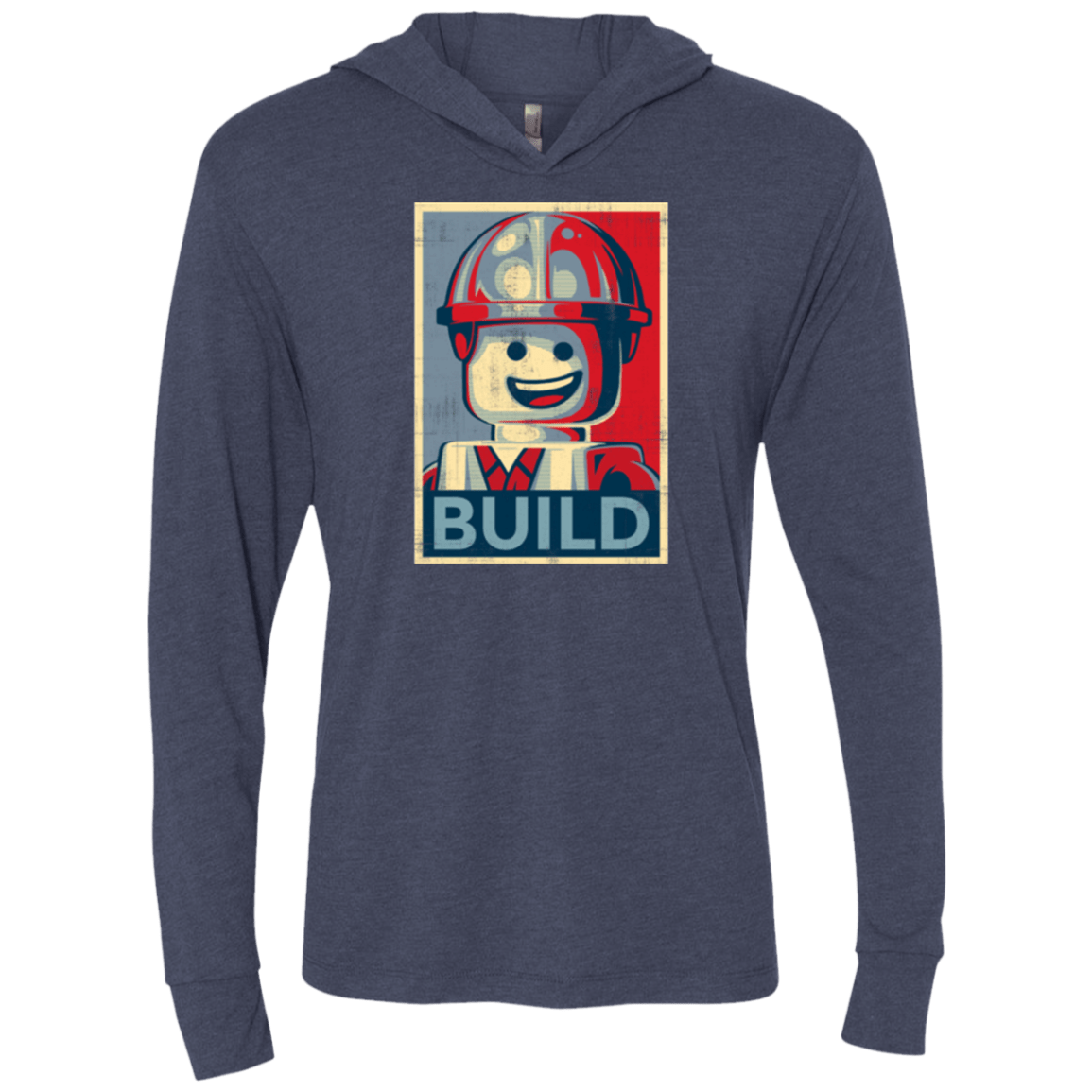 T-Shirts Vintage Navy / X-Small Build Triblend Long Sleeve Hoodie Tee