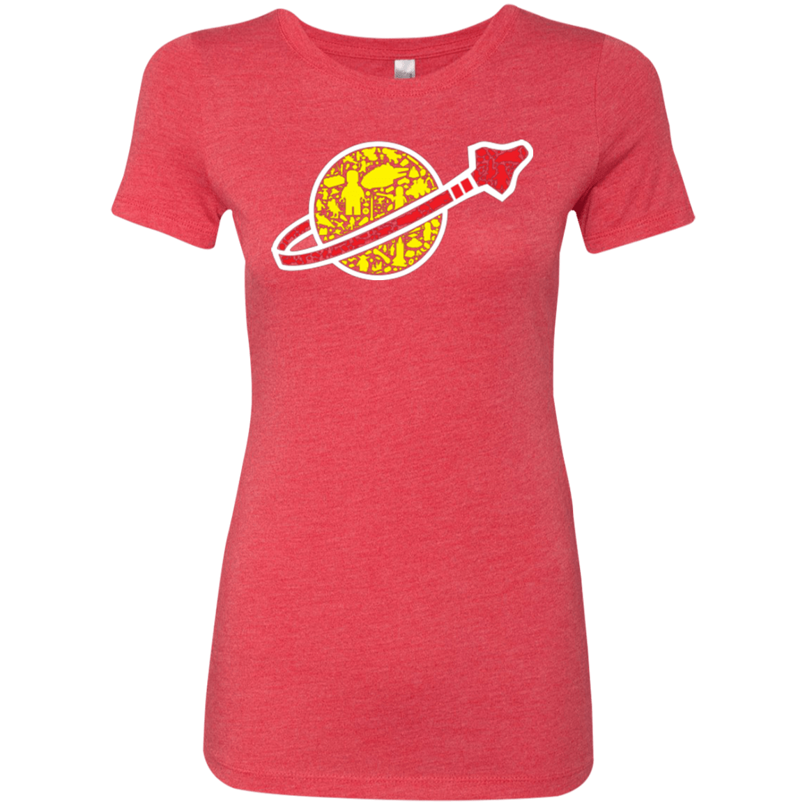 T-Shirts Vintage Red / Small Building in Space Women's Triblend T-Shirt