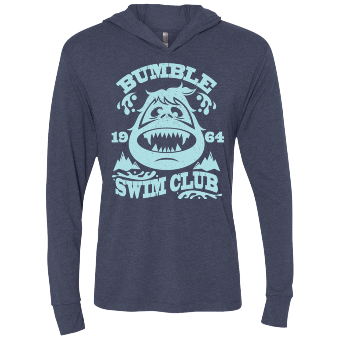 T-Shirts Vintage Navy / X-Small Bumble Club Triblend Long Sleeve Hoodie Tee