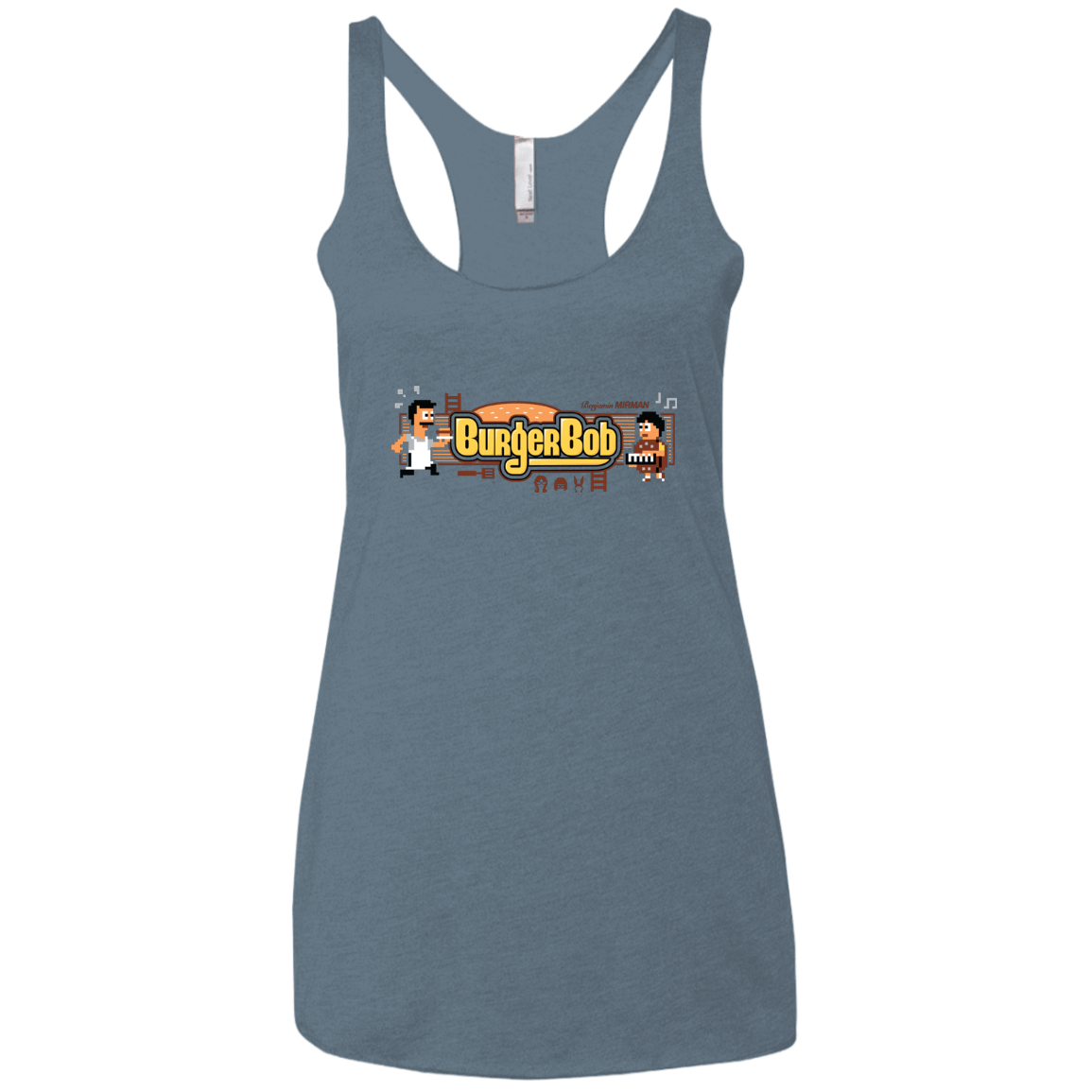 T-Shirts Indigo / X-Small Burger Bob Women's Triblend Racerback Tank