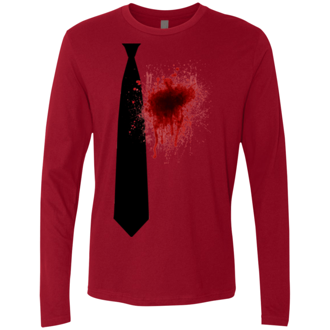 T-Shirts Cardinal / Small Butcher tie Men's Premium Long Sleeve