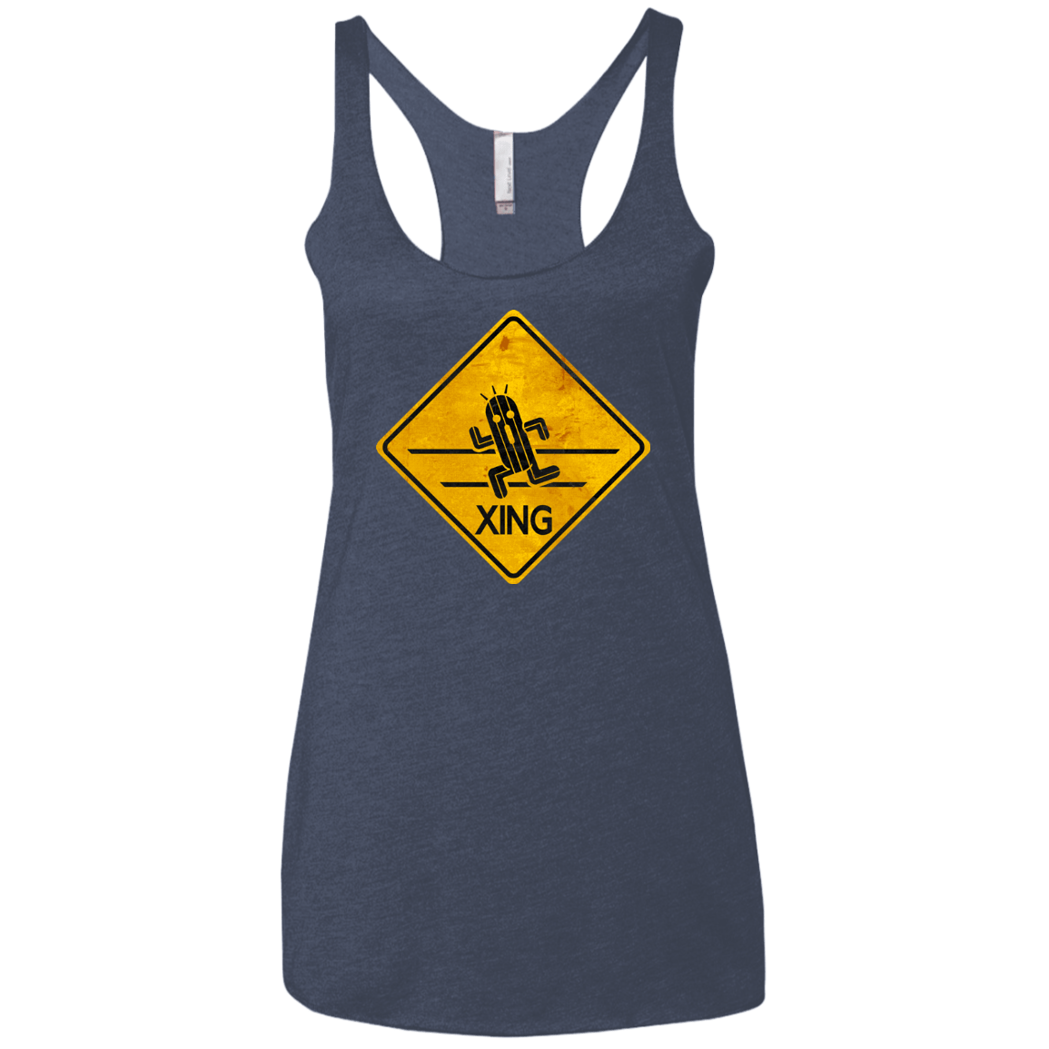 T-Shirts Vintage Navy / X-Small Cactuar Crossing Women's Triblend Racerback Tank