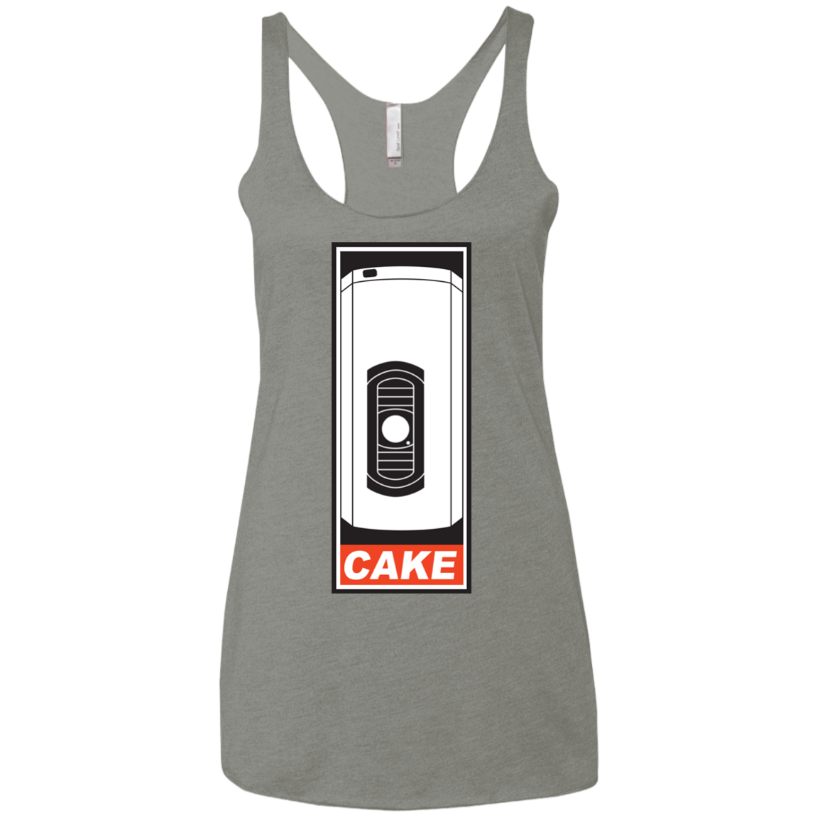 T-Shirts Venetian Grey / X-Small Cake is a Lie Women's Triblend Racerback Tank