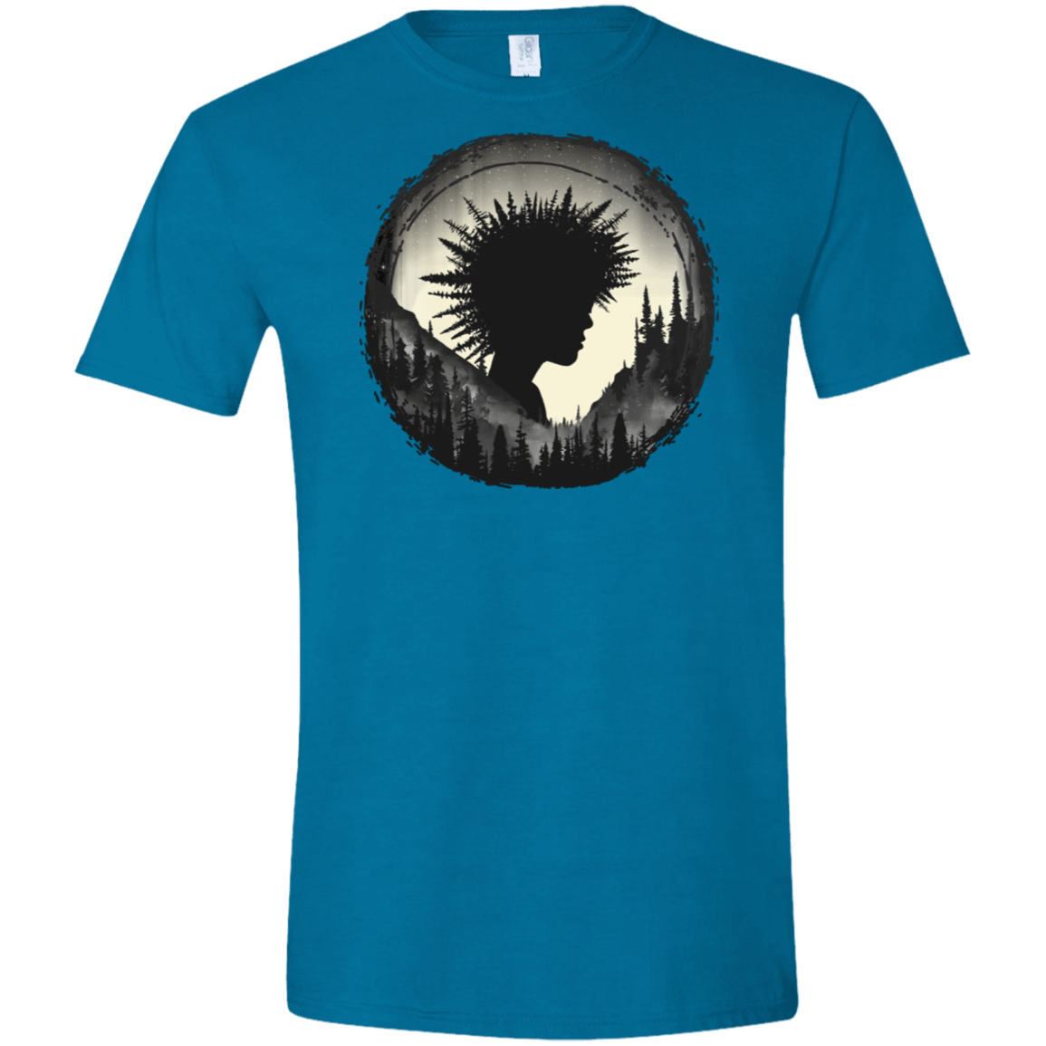 T-Shirts Antique Sapphire / S Camp Hair Men's Semi-Fitted Softstyle