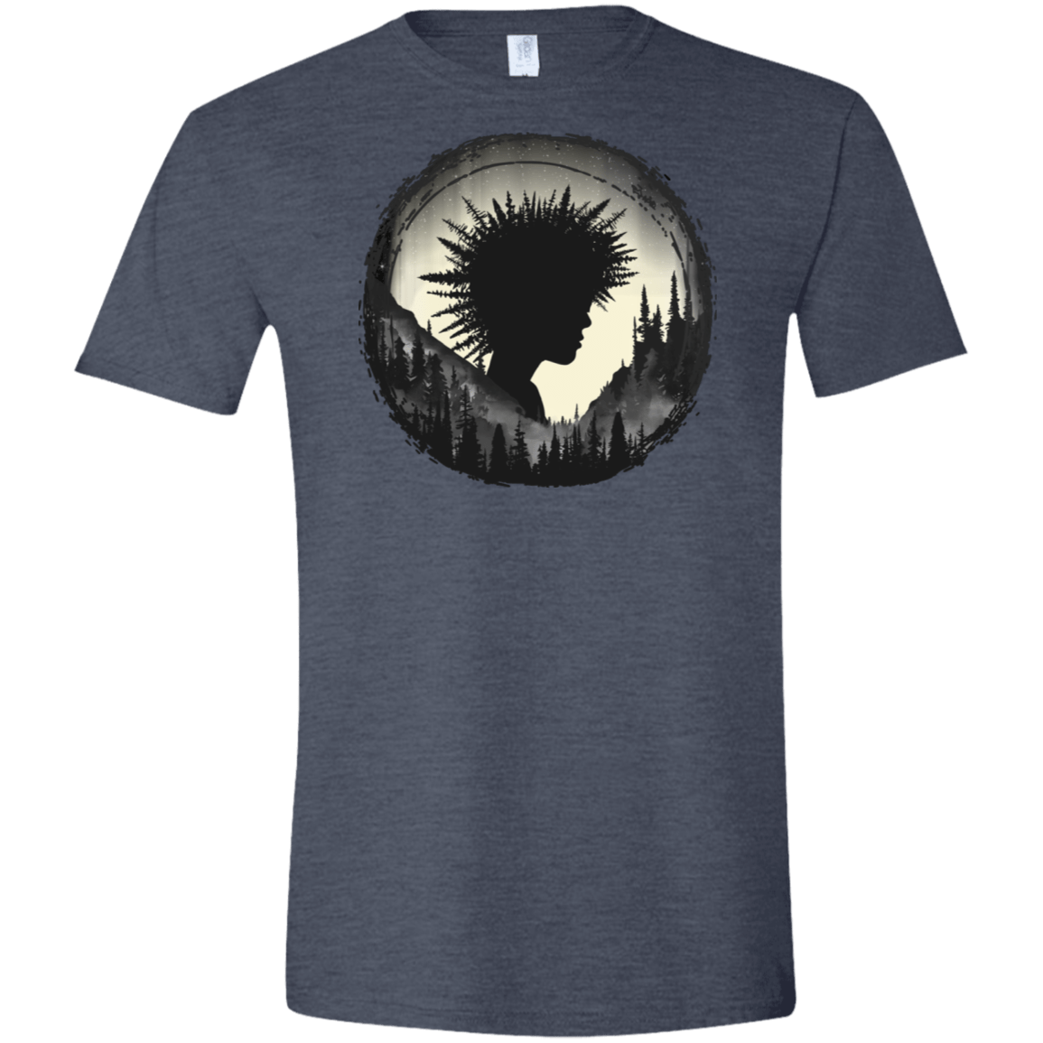 T-Shirts Heather Navy / S Camp Hair Men's Semi-Fitted Softstyle