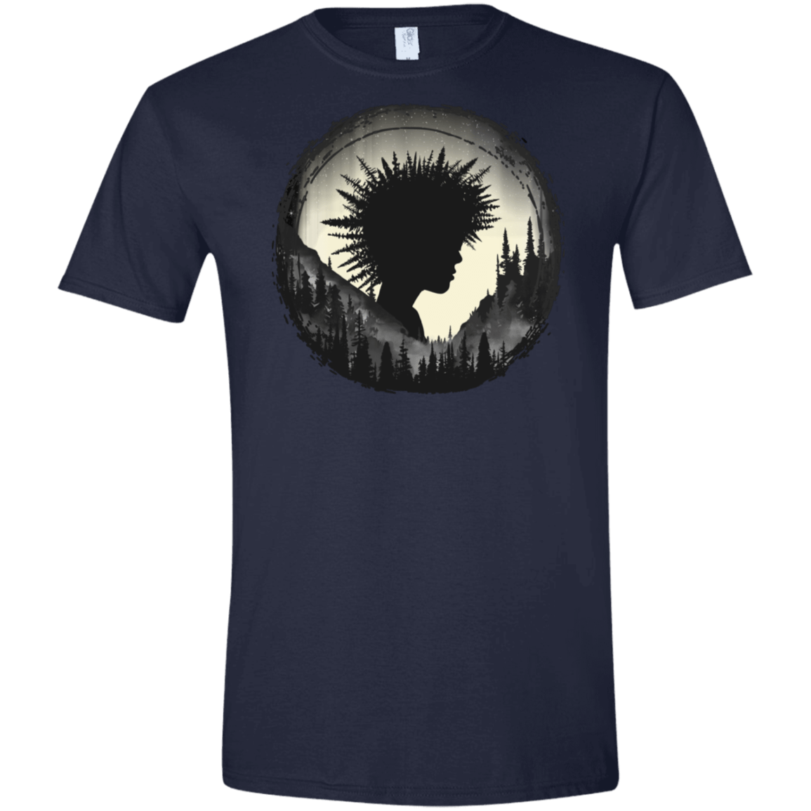 T-Shirts Navy / X-Small Camp Hair Men's Semi-Fitted Softstyle